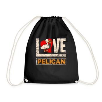 Amour de pélican - Sac de sport léger - noir - Devant