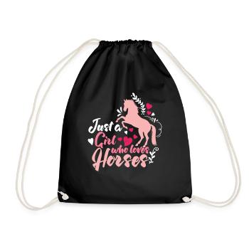 Cheval femme - Sac de sport léger - noir - Devant