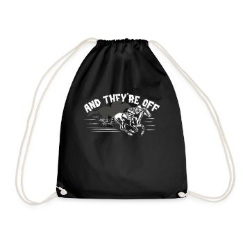 Courses hippiques - Sac de sport léger - noir - Devant