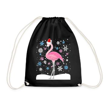 Flamingo cadeau de Noël femmes hommes enfants - Sac de sport léger - noir - Devant