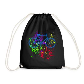 Motif de vélo Motif de vélo Vintage rétro - Sac de sport léger - noir - Devant