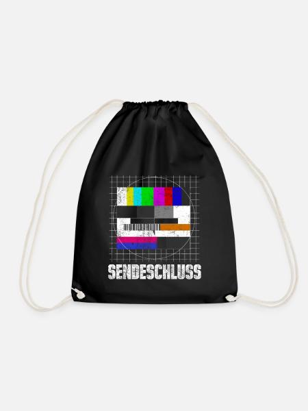 Testbild Sendeschluss 80er 70er 90er - Turnbeutel - Schwarz