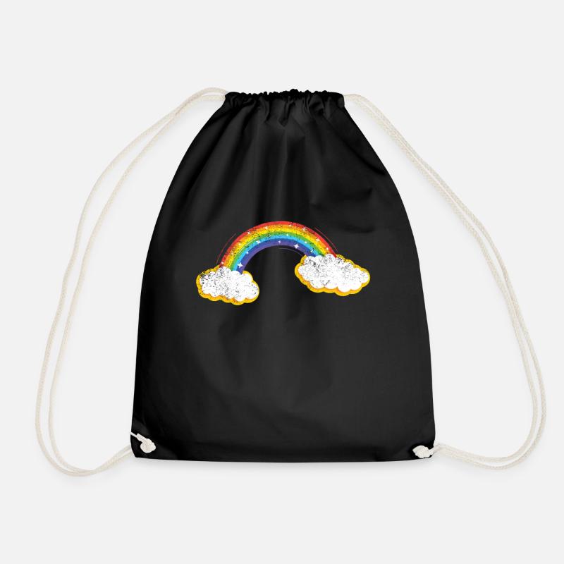 arc en ciel - Sac de sport léger - noir