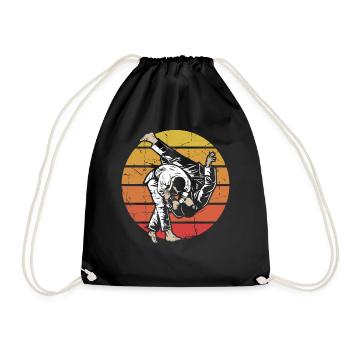 Judo martial artist - Drawstring Bag - black - Front