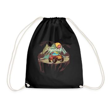 4x4 father's day - Drawstring Bag - black - Front