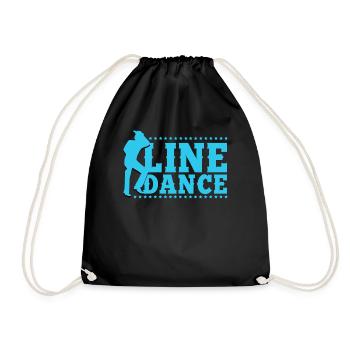 Linedance, Line dancing Linedancer - Drawstring Bag - black - Front