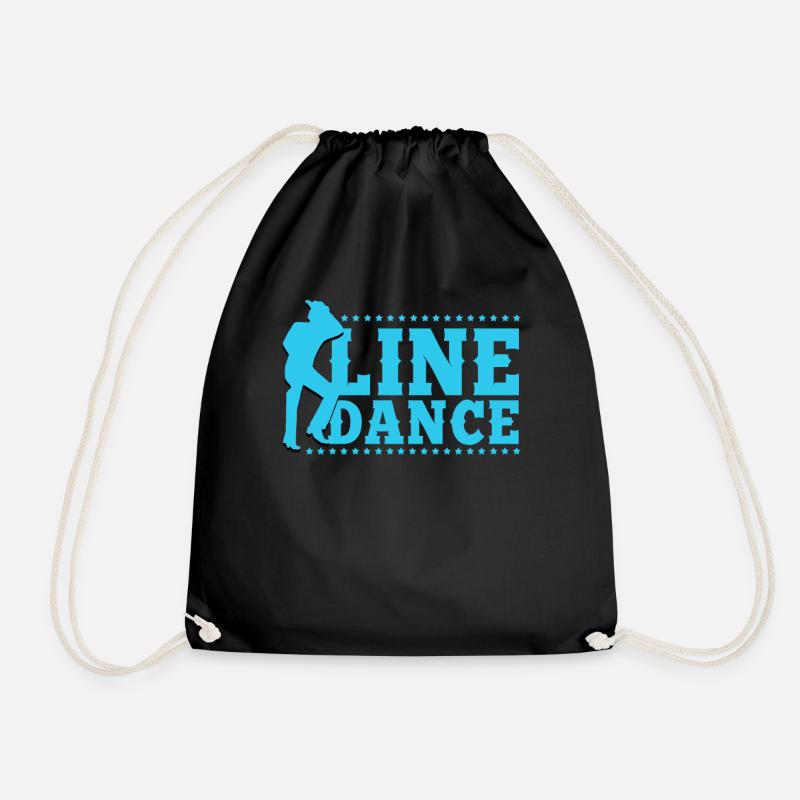 Linedance, Line dancing Linedancer - Turnbeutel - Schwarz
