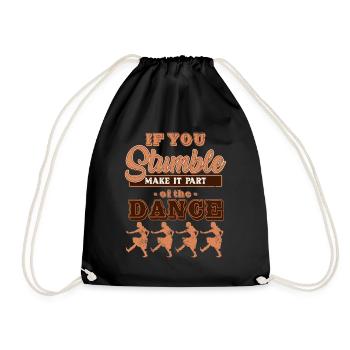 Line dancing, line dancing music - Drawstring Bag - black - Front