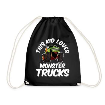 Monstertruck - Turnbeutel - Schwarz - Vorne