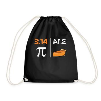 Pi Pie - Turnbeutel - Schwarz - Vorne