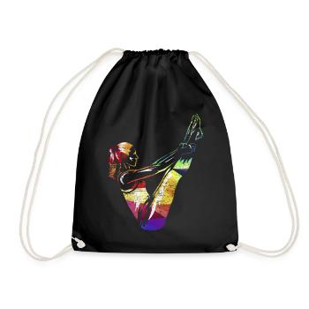 Pilates Geschenk - Turnbeutel - Schwarz - Vorne
