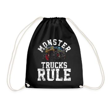 Monster Trucks - Drawstring Bag - black - Front
