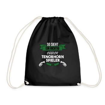 Tenorhorn Richtig Cool - Turnbeutel - Schwarz - Vorne