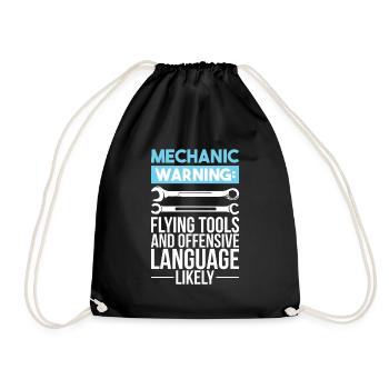 Auto mechanic car auto mechanic gift - Drawstring Bag - black - Front