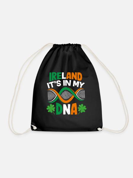 Ireland - Drawstring Bag - black