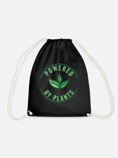 Vegetarian vegans - Drawstring Bag - black