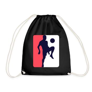 Football logo club soccer player - Drawstring Bag - black - Front