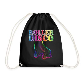 Rollschuhe Disco Inline Skating Rollschuhlaufen - Turnbeutel - Schwarz - Vorne