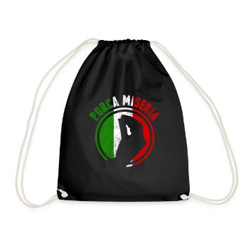 Italien Sicilia - Turnbeutel - Schwarz - Vorne