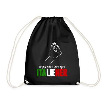 Italien Italiener - Turnbeutel - Schwarz - Vorne