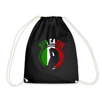 Italien Handzeichen - Turnbeutel - Schwarz - Vorne