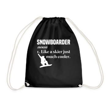 Snowboarders Snowboarders - Drawstring Bag - black - Front