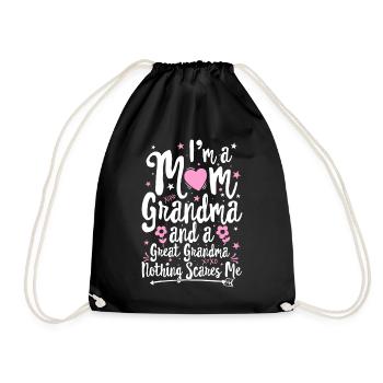 I'm A Mom Grandma Great Nothing Me Scares Me - Sac de sport léger - noir - Devant