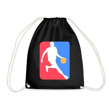 Joueur de basket-ball logo club de basket-ball - Sac de sport léger - noir - Devant