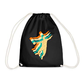 Handball Handballer - Turnbeutel - Schwarz - Vorne
