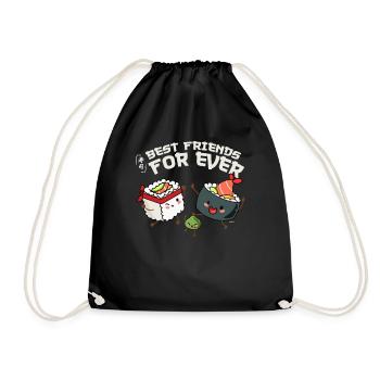 Meilleurs amis pour toujours Sushi Love Japan - Sac de sport léger - noir - Devant
