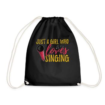 singing - Drawstring Bag - black - Front