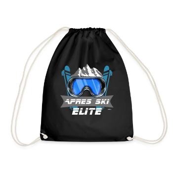 Apres ski elite skier winter sports - Drawstring Bag - black - Front