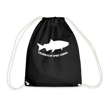 Le saumon est mon esprit Animal Fisherman Salmon Fisherman - Sac de sport léger - noir - Devant