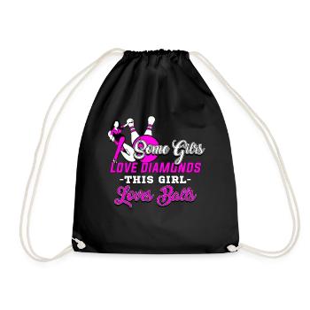 Bowling, Bowling girl - Turnbeutel - Schwarz - Vorne