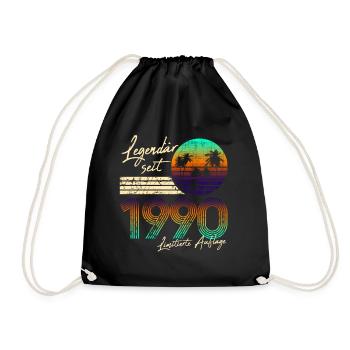 30. Geburtstag Männer Legendär Seit 1990 Vintage - Turnbeutel - Schwarz - Vorne