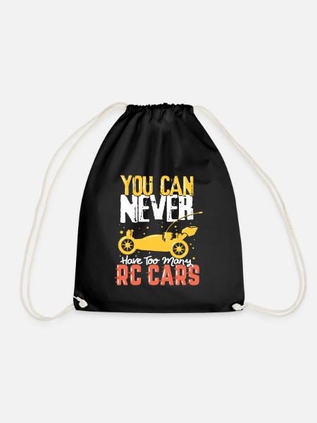 Remote controlled car rc car gift - Drawstring Bag - black