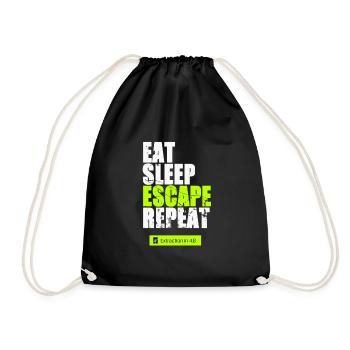 Eat Sleep Escape Repeat Escape from Raid - Drawstring Bag - black - Front