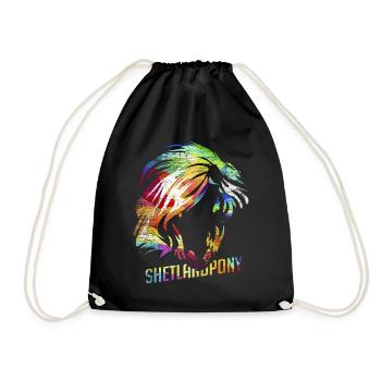 Shetlandpony - Turnbeutel - Schwarz - Vorne