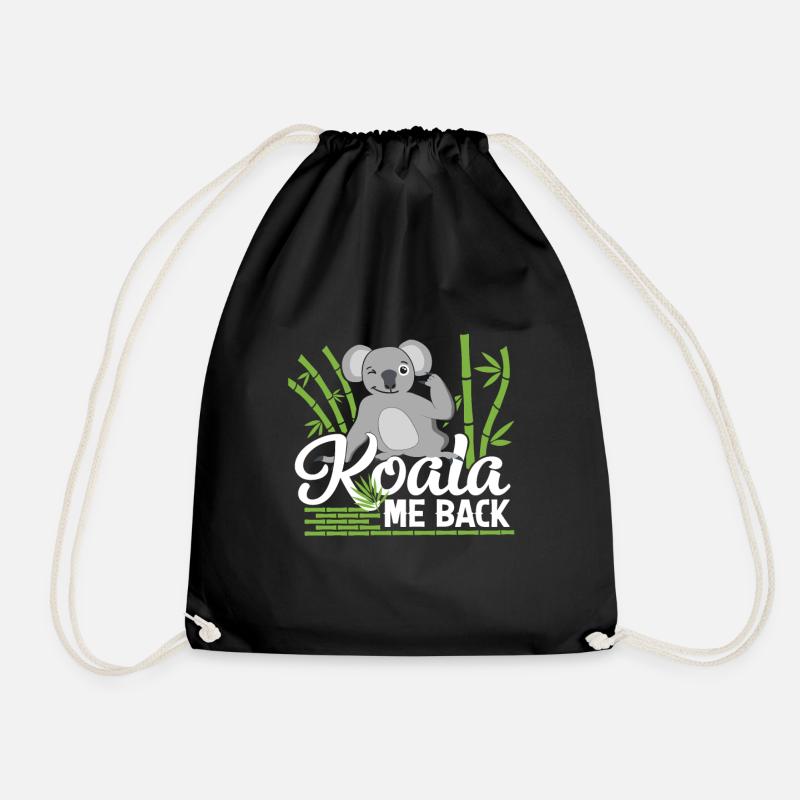 Koala Ruf mich Zurück Koala me back - Turnbeutel - Schwarz