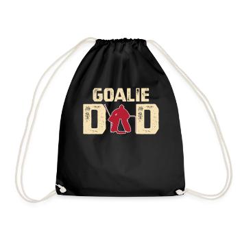 Chandail de la fête des pères de papa gardien de hockey sur glace - Sac de sport léger - noir - Devant