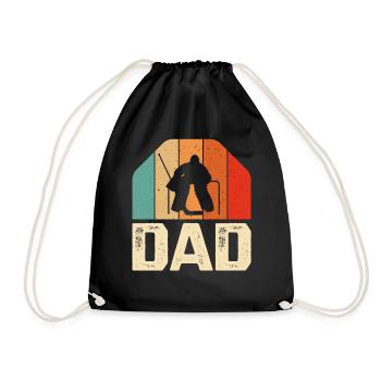 Joueur de hockey sur glace Gardien Papa Cadeaux pour la fête des pères - Sac de sport léger - noir - Devant