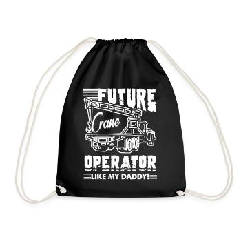 Futur opérateur de grue comme mon papa - Sac de sport léger - noir - Devant