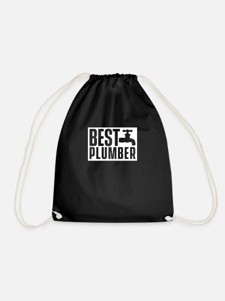 Team plumber plumbing plumber plumber - Drawstring Bag - black
