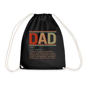 Papa Définition Fête des pères Spécial Homme Drôle Hommes - Sac de sport léger - noir - Devant