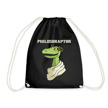 philosoraptor - Drawstring Bag - black - Front