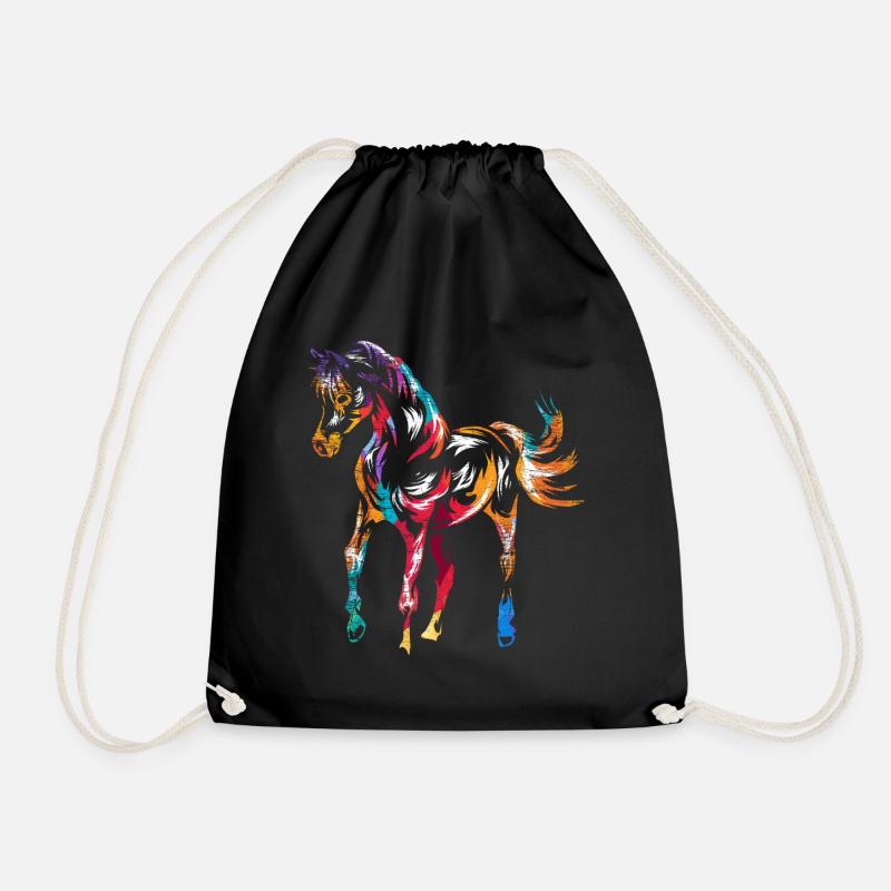Cheval arabe arabe - Sac de sport léger - noir