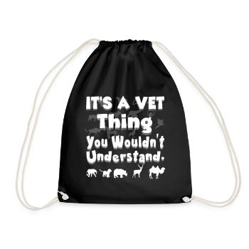 Vet Tech It's A Vet Thing You Wouldn't Understand - Drawstring Bag - black - Front