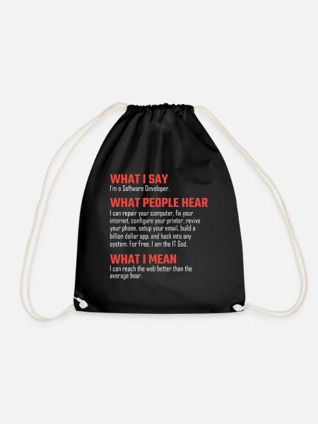 Programmierer nerd Debugging Geschenk - Turnbeutel - Schwarz