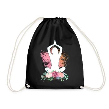 Yoga Clothing Namaste For Women, Men And Children - Drawstring Bag - black - Front