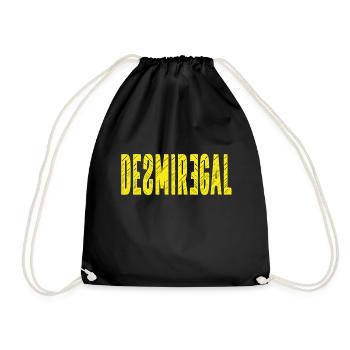 Desmiregal, Ist mir egal, lustiges gegen Konsum - Turnbeutel - Schwarz - Vorne